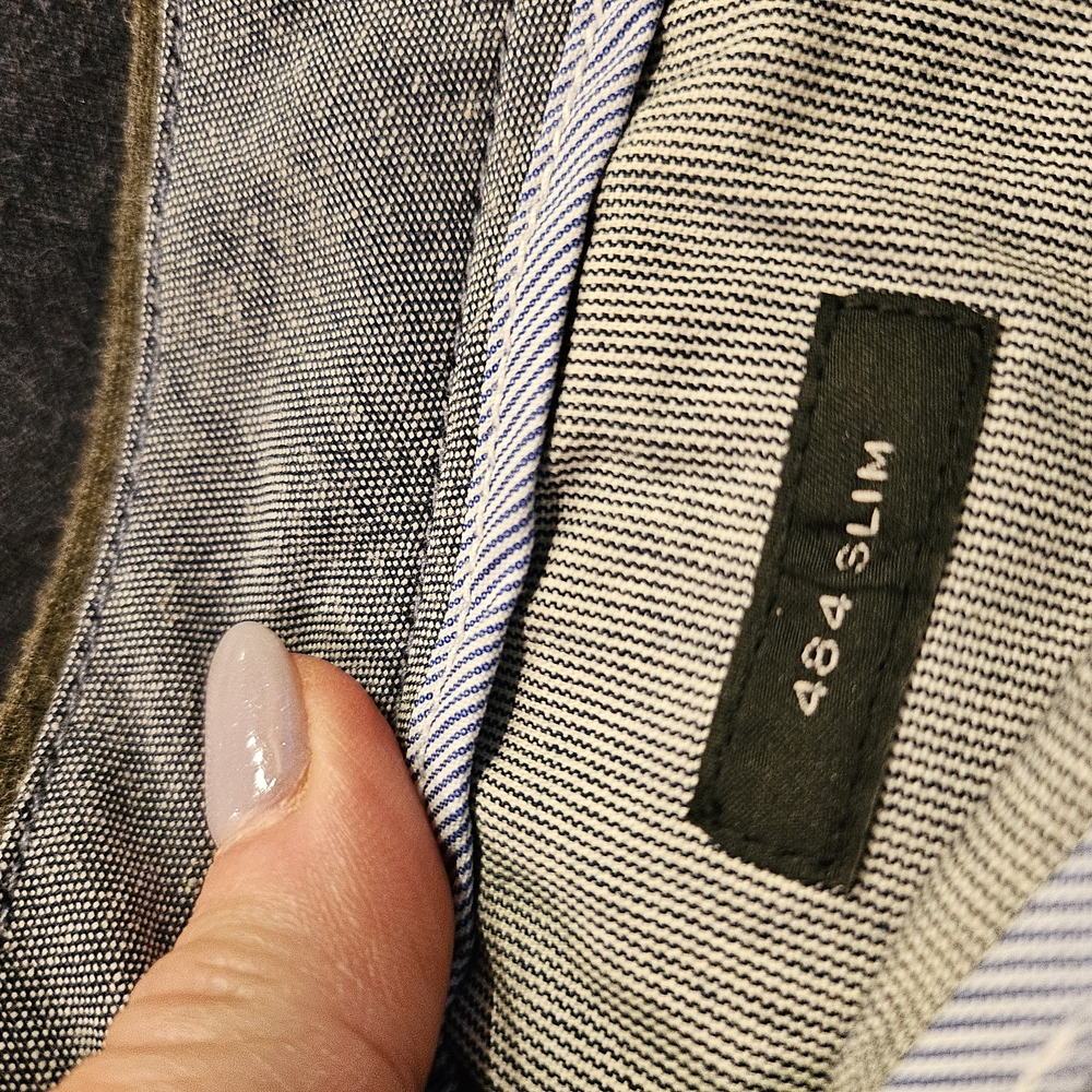 J Crew Men's 484 Slim Fit Pants - Olive, Gray, Navy. 33x34 - Picture 3 of 9